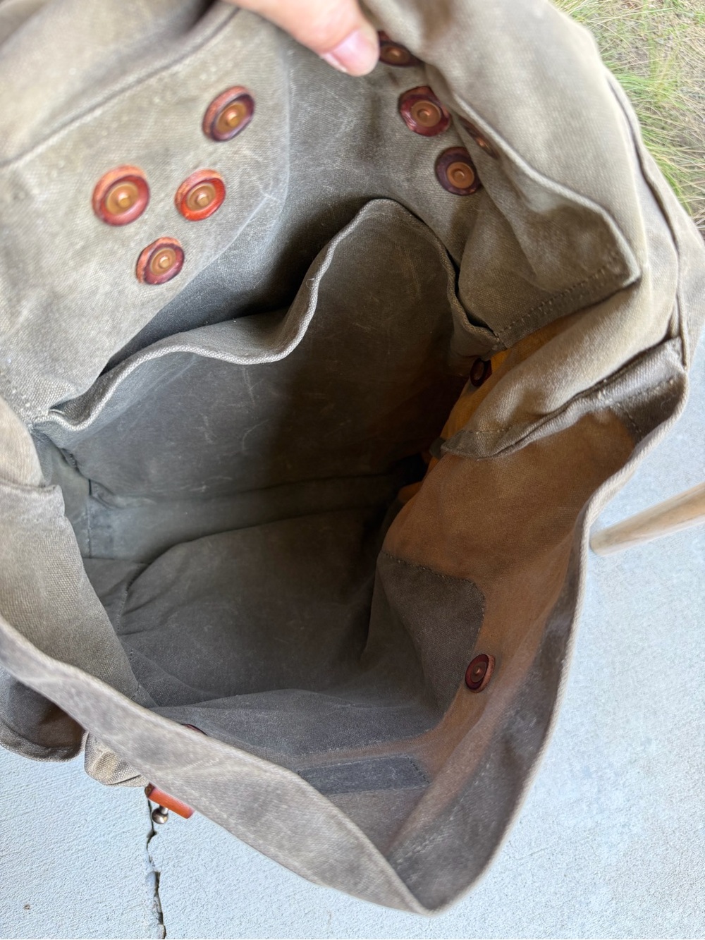 Bradley Mountain The Wilder Bag-Field Tan Incredible Waxed Canvas bag Backpack - Picture 3 of 16